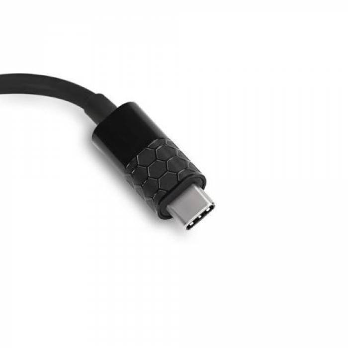 Adaptor SSK SHU-C025, USB-C Male - VGA/USB-C/USB-A Female, Black