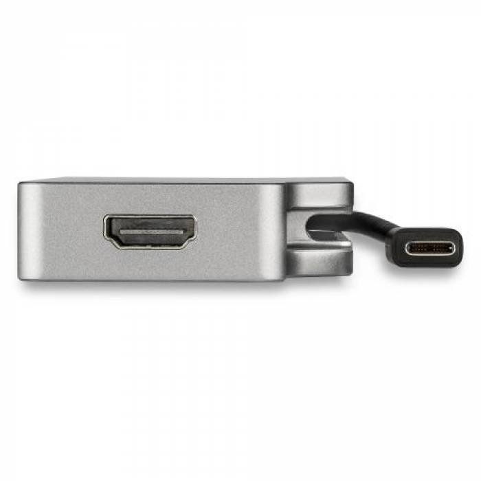 Adaptor Startech CDPVDHDMDP2G, USB-C - HDMI + VGA + Mini DisplayPort + DVI, Space Gray