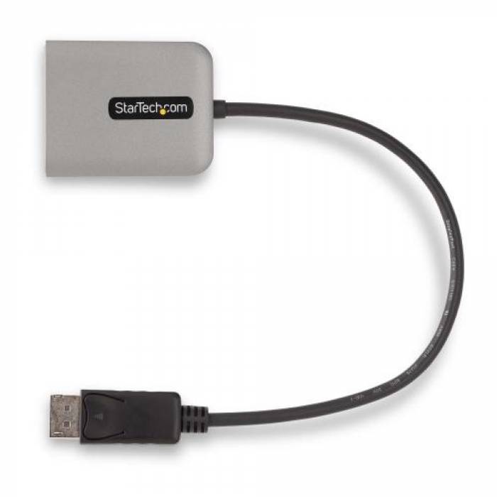 Adaptor Startech MST14DP122DP, DisplayPort + Micro USB-B - 2x DisplayPort, 0.30m, Space Gray