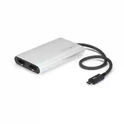 Adaptor Startech TB32DP2T, Thunderbolt3 - 2x Displayport, Silver