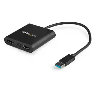 Adaptor Startech USB32HD2, USB 3.0 - 2x HDMI, Black