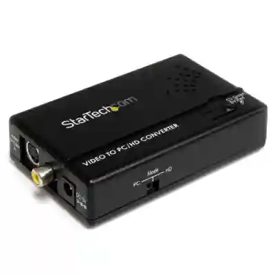 Adaptor Startech VID2VGATV2, S-Video - VGA, Black