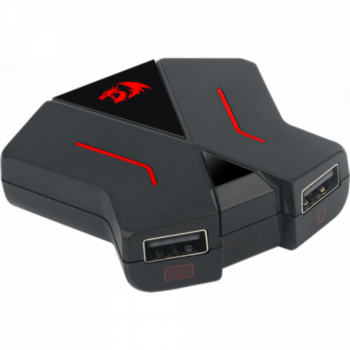 Adaptor tastatura si mouse Redragon Eris pentru console, Black-Red