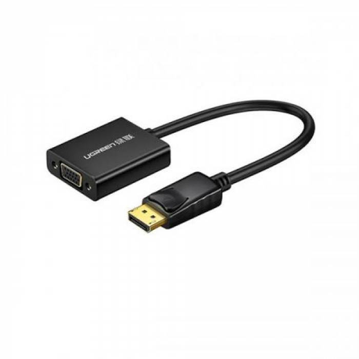 Adaptor Ugreen DP109, DisplayPort male - VGA female, 0.25m, Black
