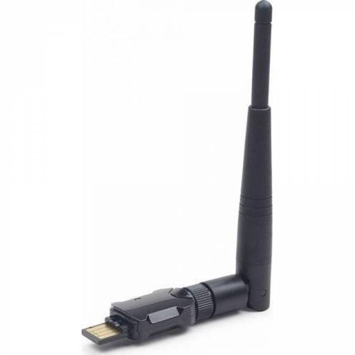 Adaptor Wireless Gembird WNP-UA300P-01, 300 Mbps, Black