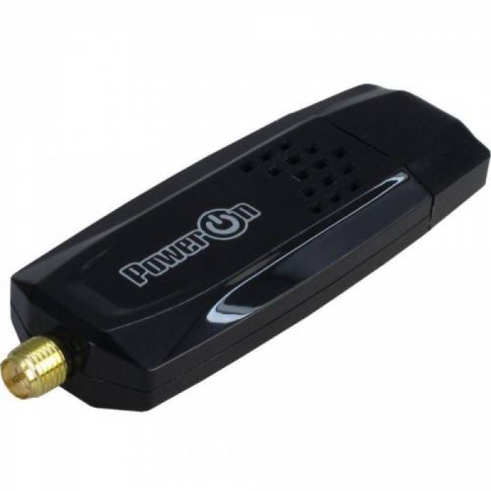 Adaptor wireless PowerOn DMG-09, USB, 300 Mbps, Black