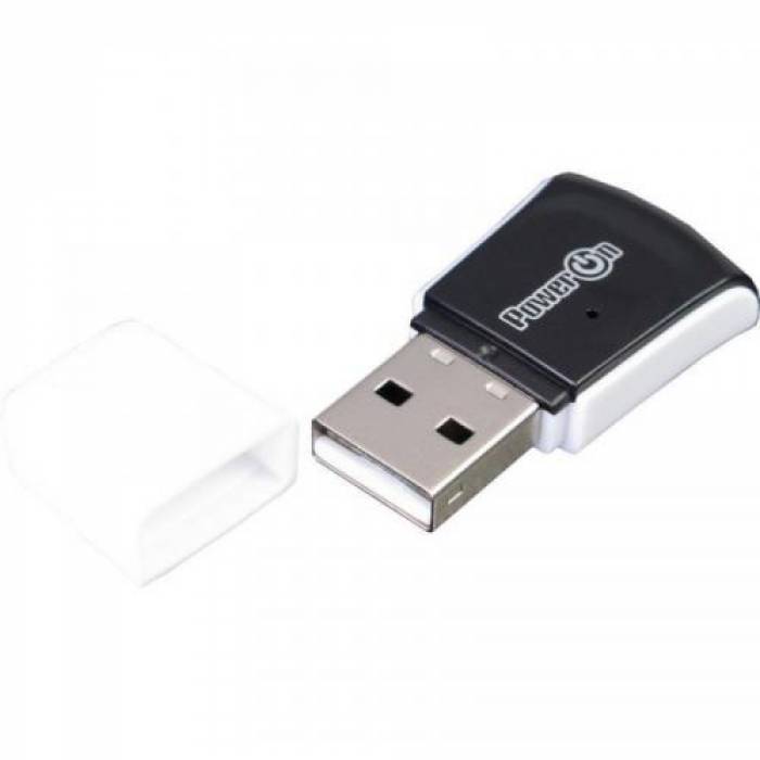 Adaptor wireless PowerOn DMG-17, USB, 300 Mbps, Black-White