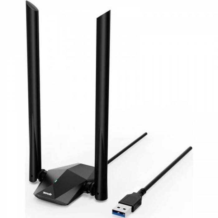 Adaptor wireless Tenda U18A, USB, Black