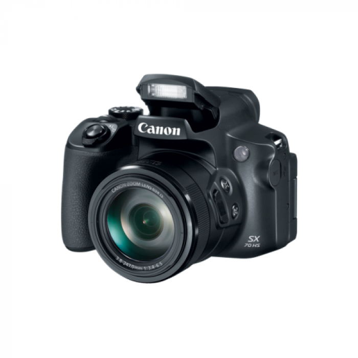 Aparat foto compact Canon PowerShot SX70 HS, 20.3MP, Black