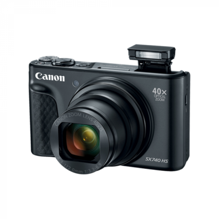 Aparat foto compact Canon PowerShot SX740 HS, 20.3MP, Black