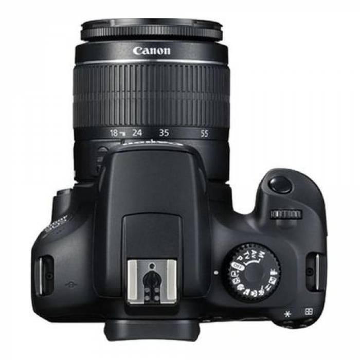 Aparat foto DSLR Canon EOS 4000D, 18MP, Black + Obiectiv EF-S 18-55 IS STM