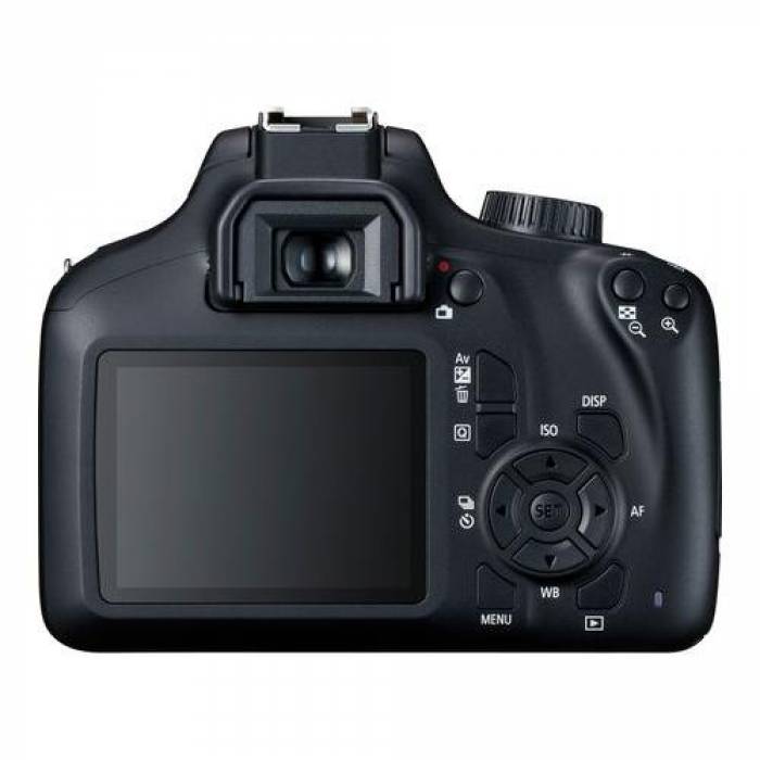 Aparat foto DSLR Canon EOS 4000D, 18MP, Black + Obiectiv EF-S 18-55 IS STM