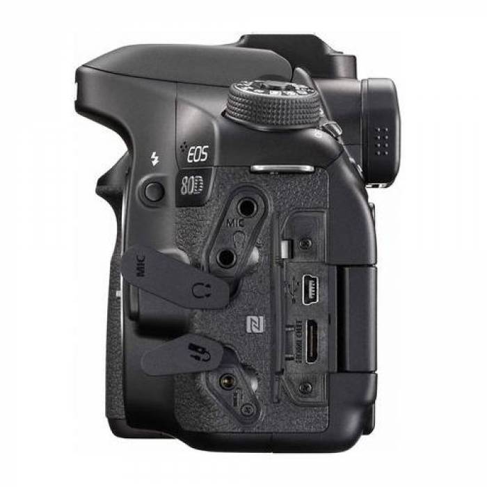 Aparat foto DSLR Canon EOS 80D, 24.2MP, Black