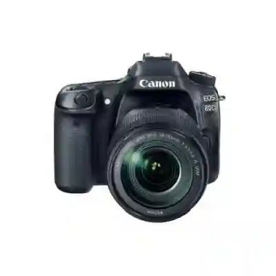 Aparat foto DSLR Canon EOS 80D, 24.2MP, Black + Obiectiv 18-135 IS USM