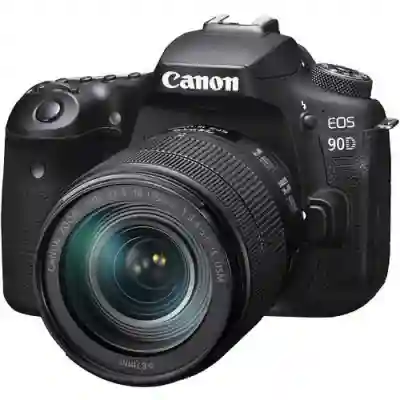 Aparat foto DSLR Canon EOS 90D Kit, 32.5MP, Black + Obiectiv EF-S 18-135mm f/3.5-5.6 IS USM