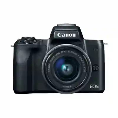 Aparat foto Mirrorless Canon EOS M50, 24.1MP, Black + Obiectiv EF-M 15-45 IS STM