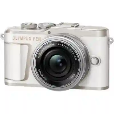 Aparat foto Mirrorless Olympus PEN E-PL10 , 16.1 MP, White + Obiectiv M.Zuiko digital ED 14-42mm 3.5-5.6 EZ