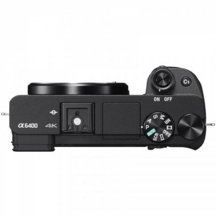 Aparat foto Mirrorless Sony 6400, 24.2 MP, Black + Obiectiv E 18-135 mm f/3.5-5.6 OSS