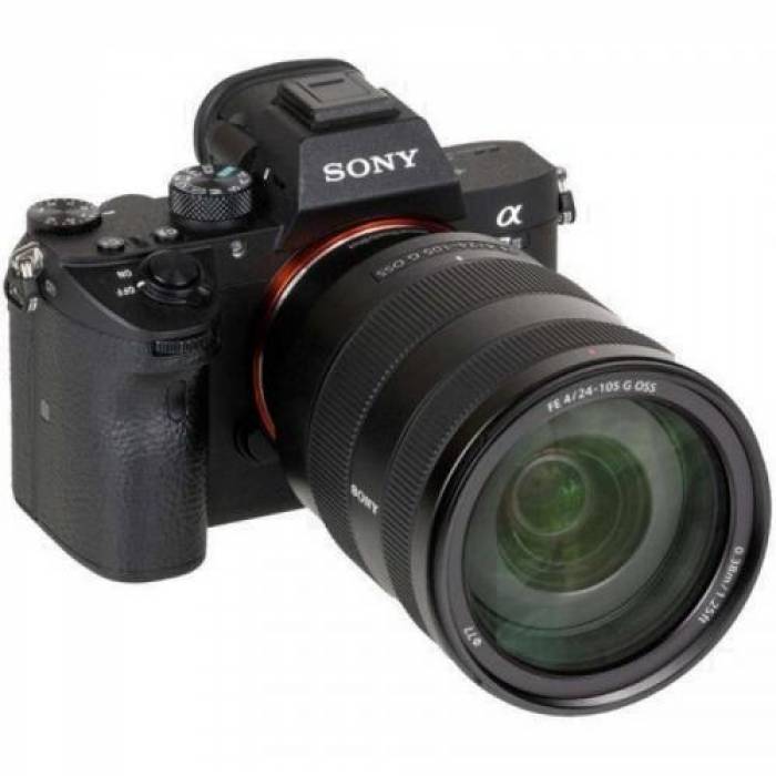 Aparat foto Mirrorless Sony Alpha 7 III, 24.2 MP, Black + Obiectiv FE 24-105 mm f/4 G OSS