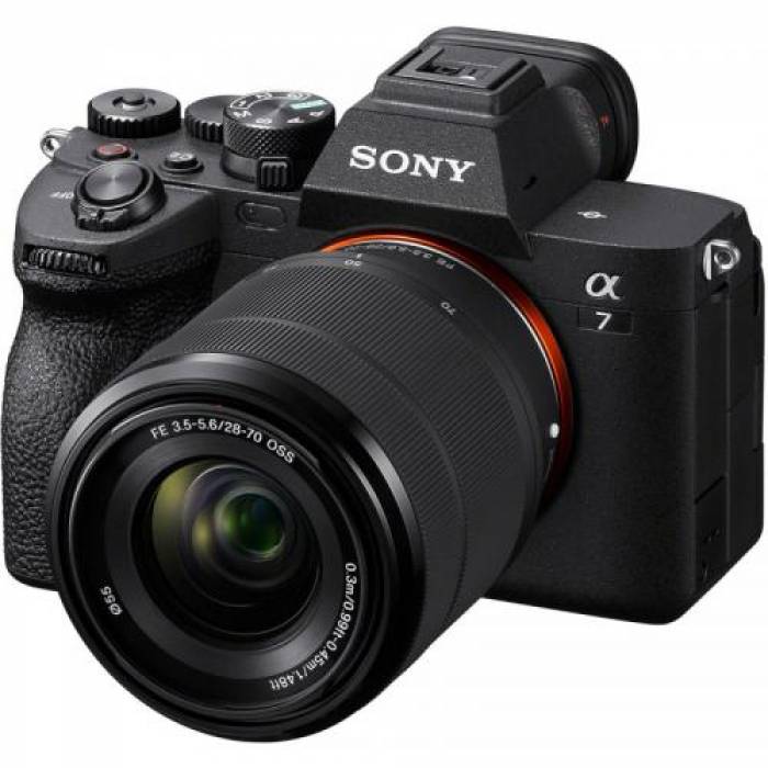 Aparat foto Mirrorless Sony Alpha 7 IV, 33 MP, Black + Obiectiv FE 28-70 mm f/3.5-5.6 OSS