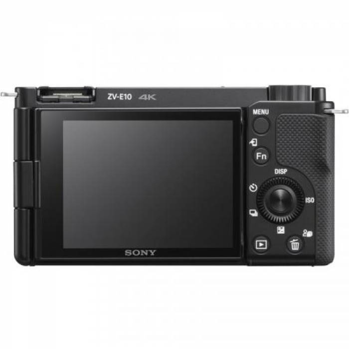 Aparat foto  Mirrorless Sony Alpha ZV-E10, 24.2 MP, Black + Obiectiv E PZ 16-50 mm 3.5-5.6 OSS