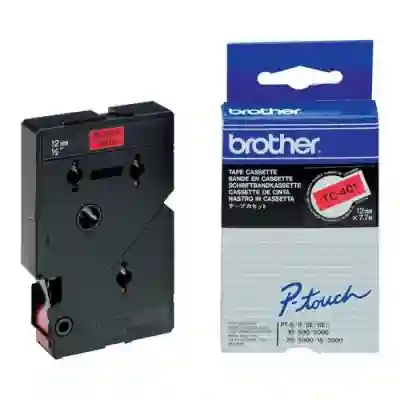 Banda termica Brother TC401, Laminata Negru-Rosu