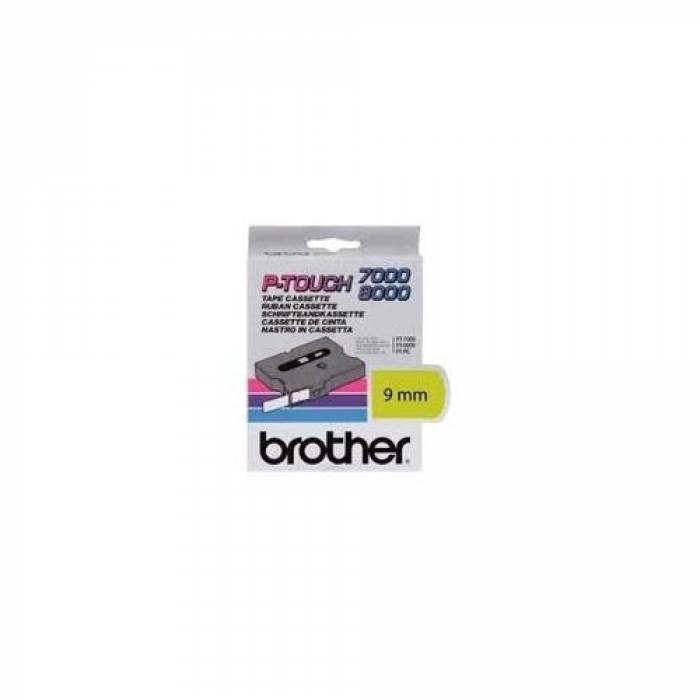 Banda termica Brother TX621, Laminata Negru - Galben