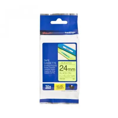Banda termica Brother TZEC51, BLACK ON FLUO. YELLOW