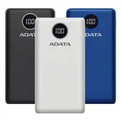 Baterie portabila A-Data P20000QCD 20000mAh, 2x USB, 1 x USB-C, Blue