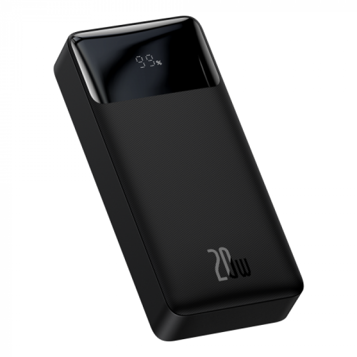 Baterie Portabila Baseus Bipow 20W, 20000 mAh, 2x USB, 1x USB-C, 1x MicroUSB, Black