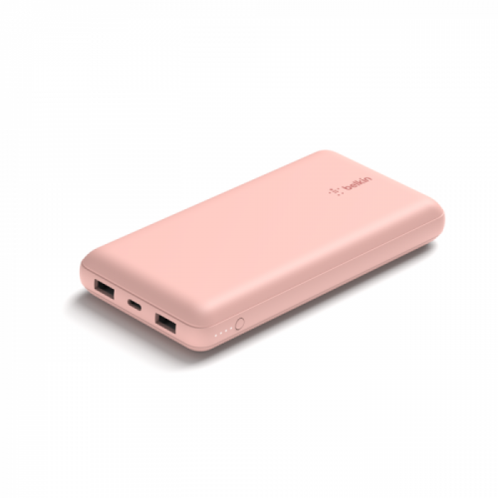 Baterie portabila Belkin Boost Charge 20K,1x USB-C, 2x USB, 20.000mAh, Rose Gold