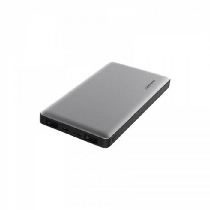 Baterie portabila Hame P50C QC3, 10000mAh, 2x USB, 1x USB-C, Black - Grey