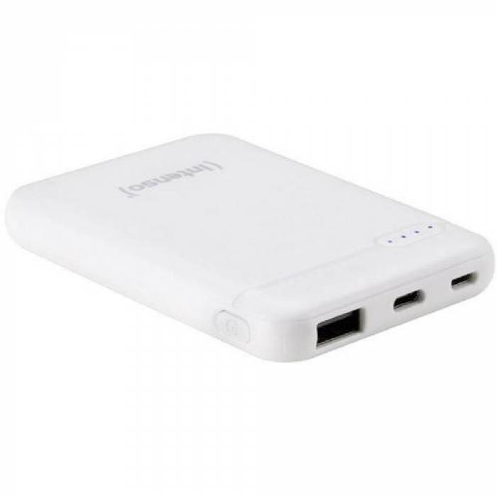 Baterie portabila Intenso XS5000, 5000mAh, 1x USB, 2x USB-C, White