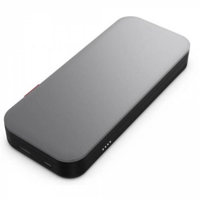 Baterie portabila Lenovo Go, 10000mAH, 1x USB-C, Storm Grey