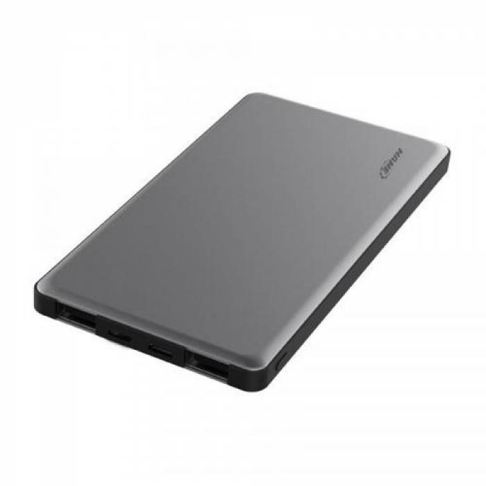 Baterie portabila Qi Hame P49C QC3, 5000mAh, 1x USB-C, 2x USB, Black - Grey