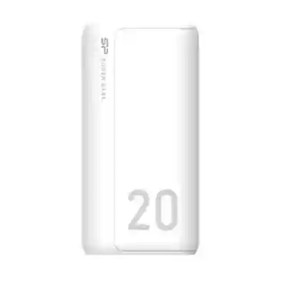 Baterie portabila Silicon Power GS15, 20000mAh, 2x USB 2.0, 1x microUSB, 1x USB-C, White