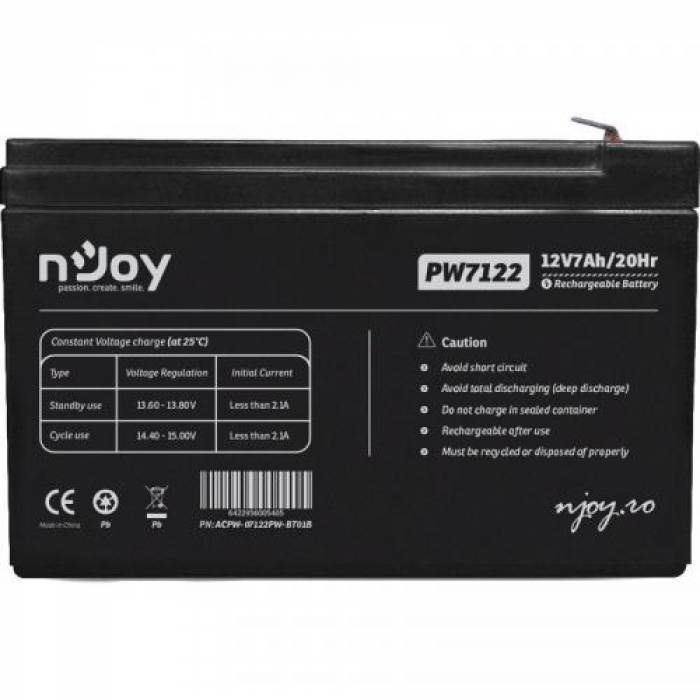 Baterie UPS nJoy GP07122F, 12V/7AH