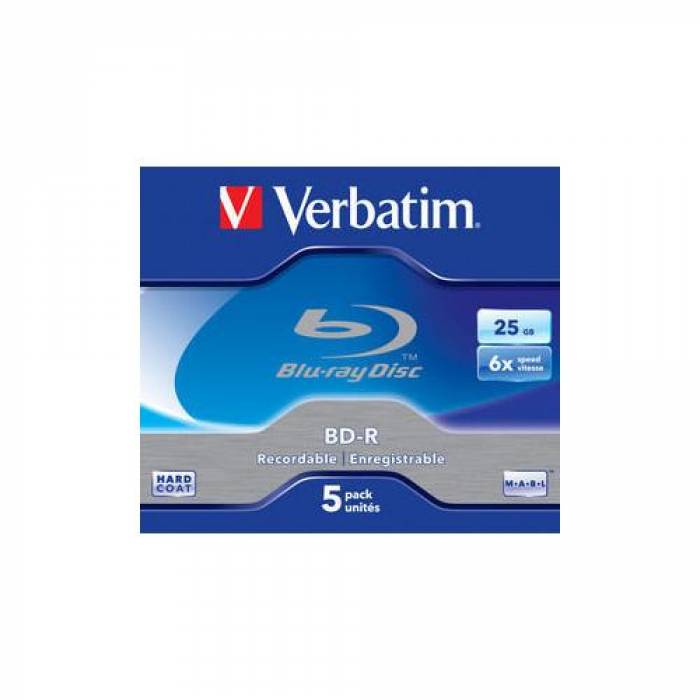 BD-R Verbatim 6x, 25GB, 5buc, Jewel case