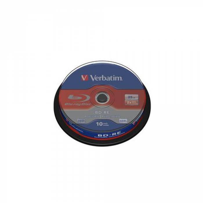 BD-RE Verbatim Single Layer 2x, 25GB, 10buc, Spindle 