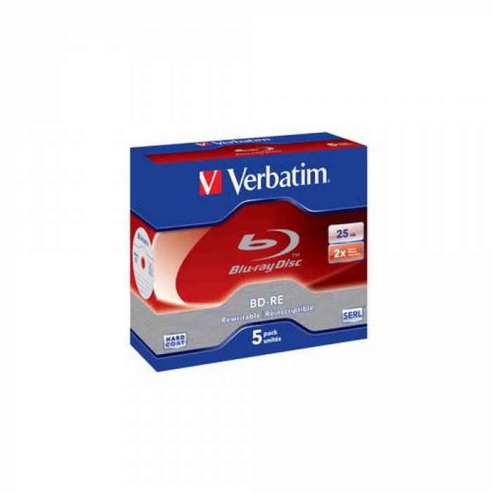 BD-RE Verbatim Single Layer Verbatim 2x, 25GB, 1buc, Jewel Case