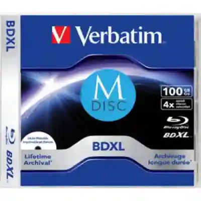 BDXL MDISC Verbatim 4X, 100GB, 1buc, Jewel Case