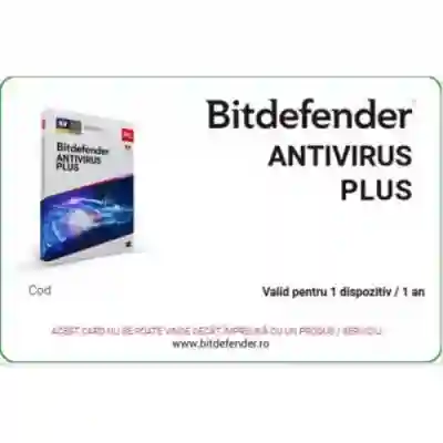 Bitdefender Antivirus Plus 2020, 1users/1year, scratch card, Base Retail