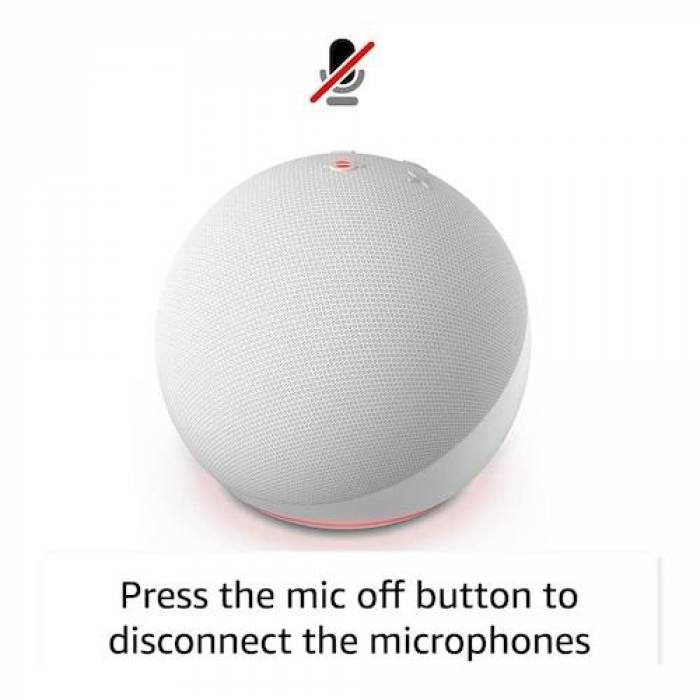 Boxa Inteligenta Amazon Echo Dot 5, Bluetooth, White