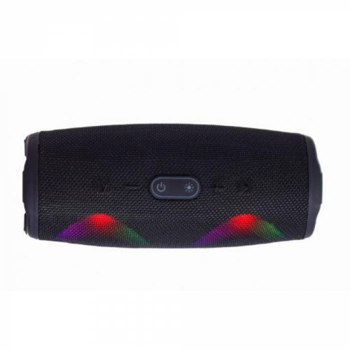 Boxa portabila Gembird SPK-BT-LED-02, Bluetooth, Black