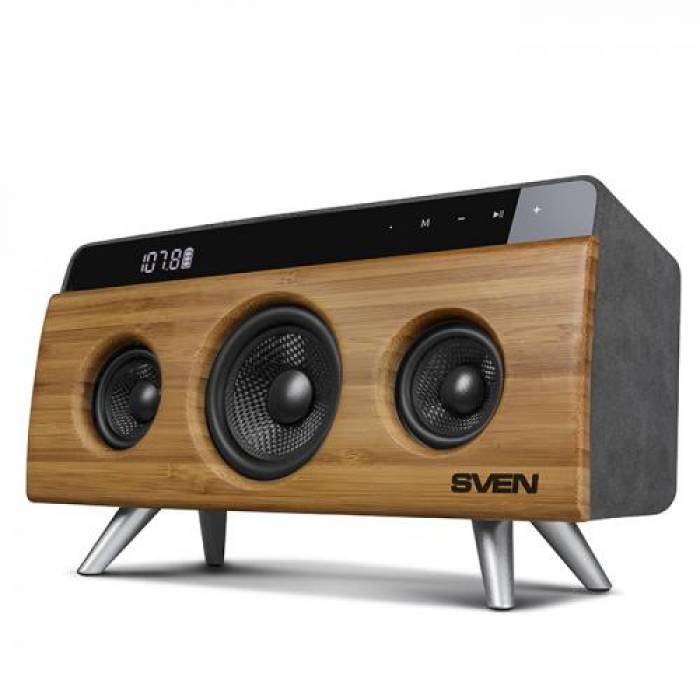 Boxa portabila SVEN HA-930, Bluetooth, Bamboo