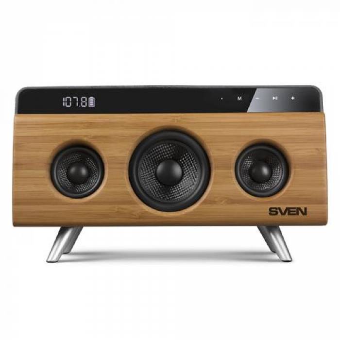 Boxa portabila SVEN HA-930, Bluetooth, Bamboo