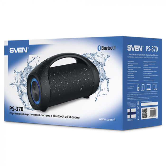 Boxa portabila SVEN PS-370, Bluetooth, Black