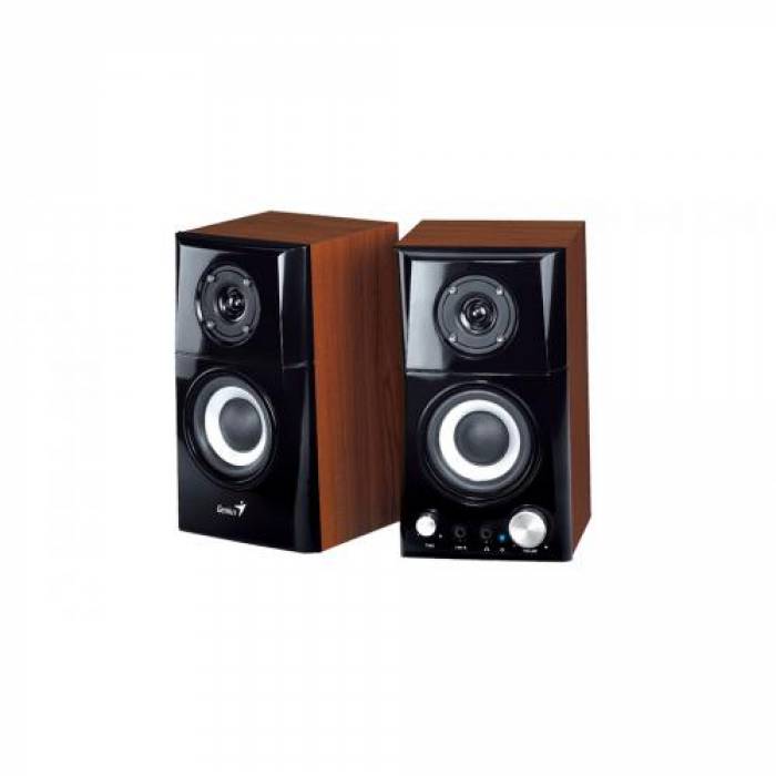 Boxe 2.0 Genius SP-HF500A II, Black-Cherry Wood