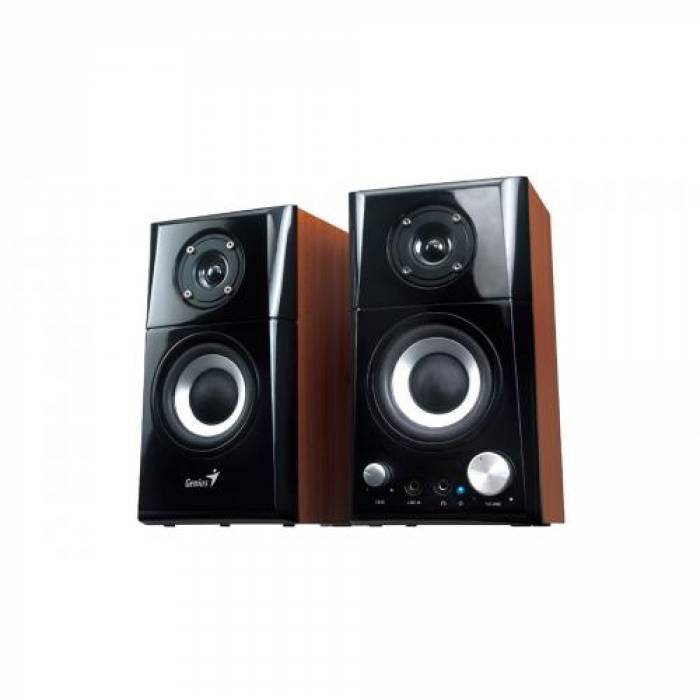 Boxe 2.0 Genius SP-HF500A II, Black-Cherry Wood