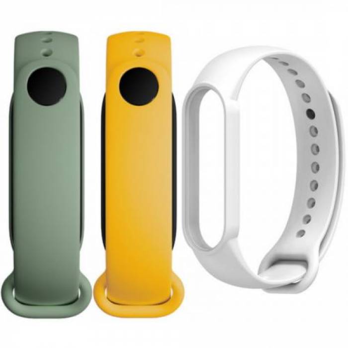 Bratara Xiaomi Mi Smart Band 6, Ivory/Yellow/Olive - 3 bucati